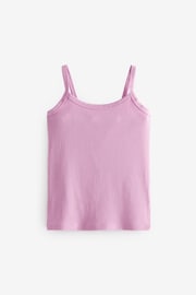 Grey/Pink/White Rib Cami Vest 3 Pack (2-16yrs) - Image 2 of 6