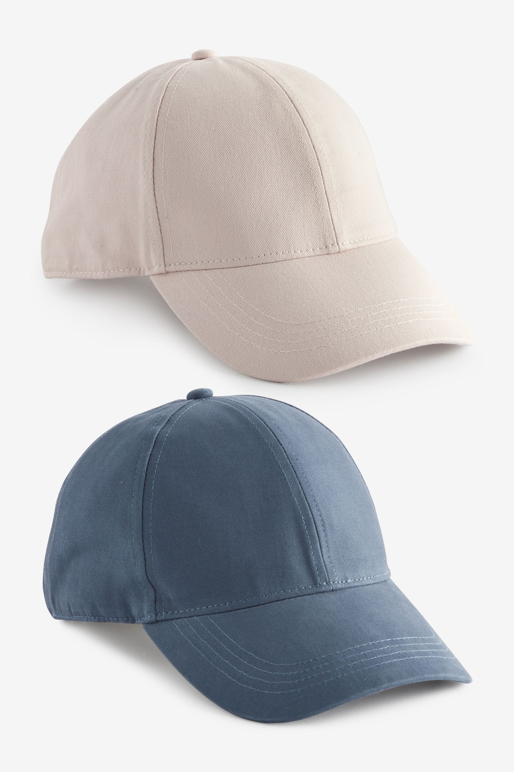 Buy Navy Blue Cream Caps 2 Pack from the Next UK online shop