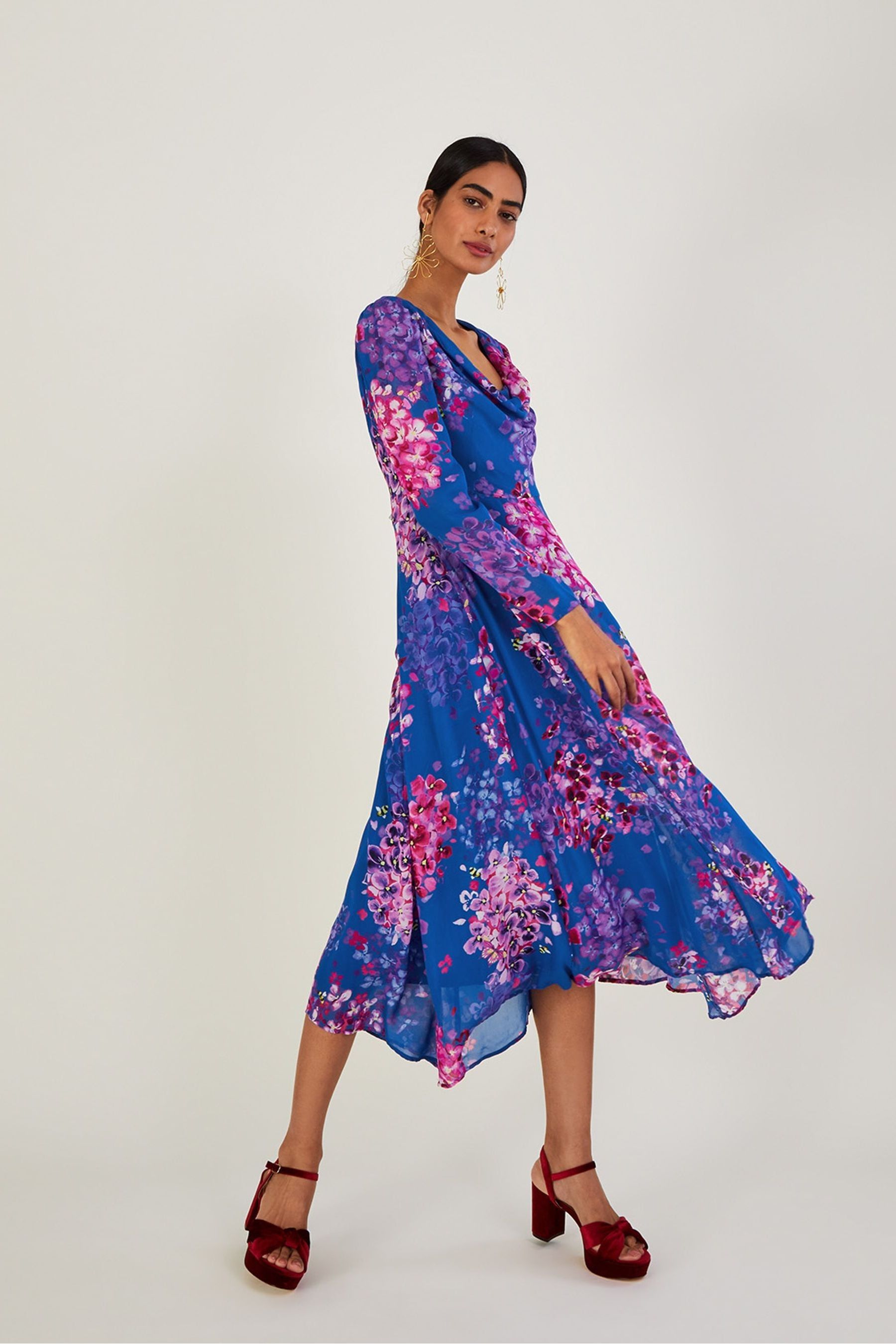 Buy Monsoon Blue Evanah Sustainable Hanky Hem Dress from Next Austria