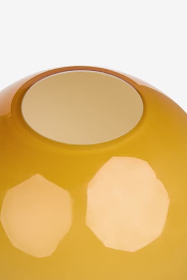 Jasper Conran London Ochre Yellow Sphere Glass Flower Vase