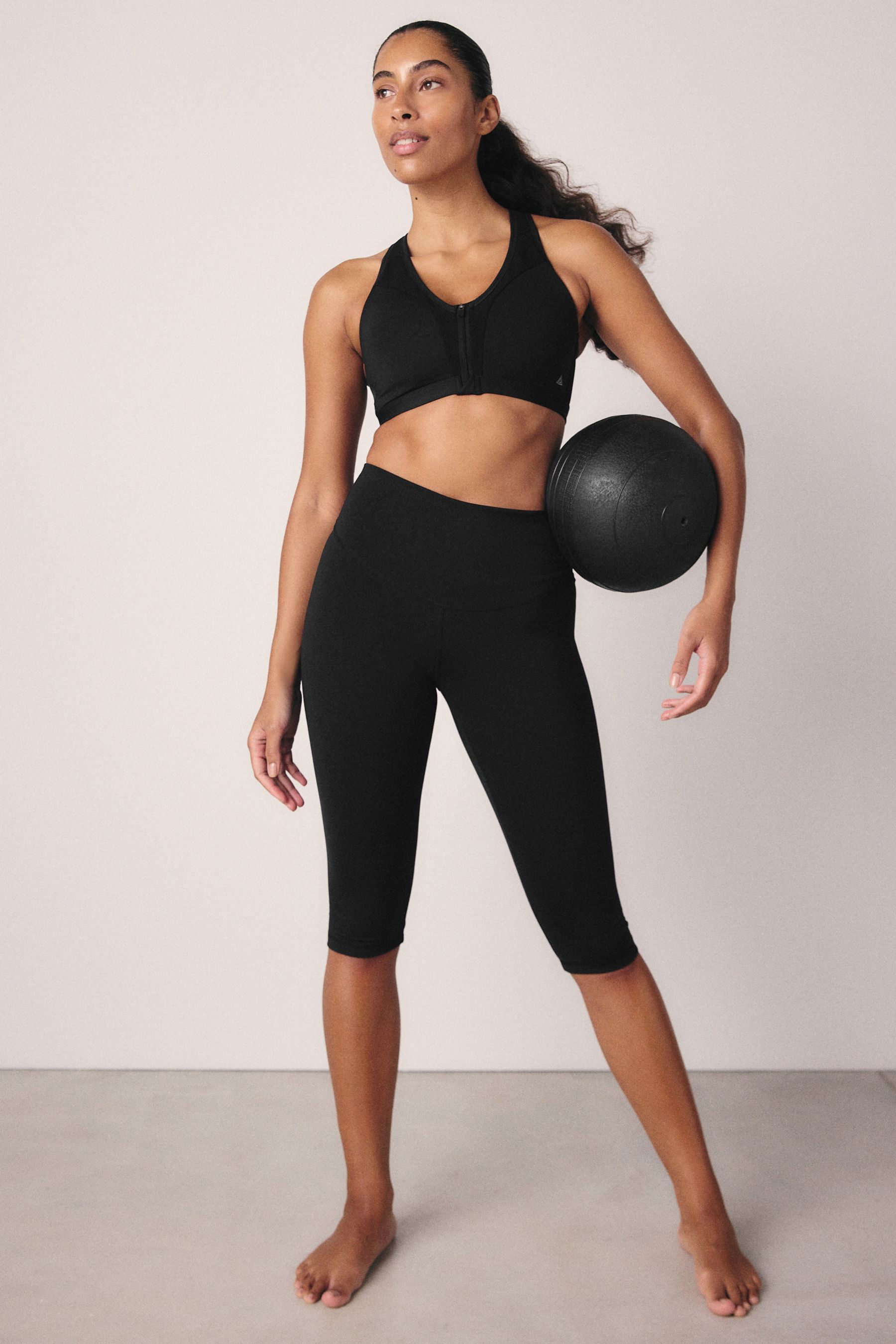 Buy Black Tummy Control High Waisted Cropped Sculpting Leggings from the Next UK online shop