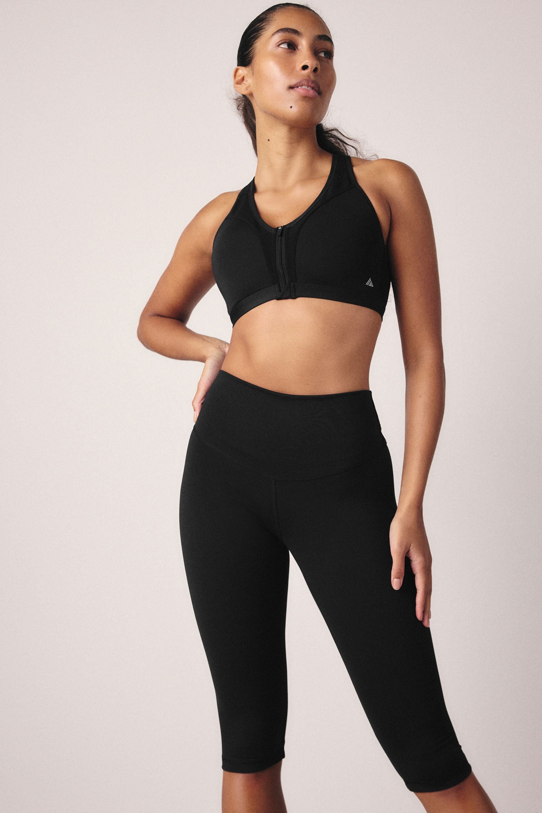 Buy Black Tummy Control High Waisted Cropped Sculpting Leggings from the Next UK online shop
