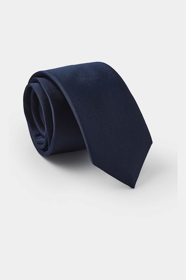 Savile Row Company Navy Fine Twill Skinny Silk Tie