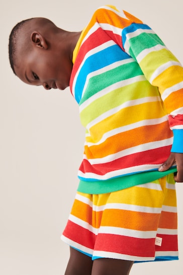 Little Bird by Jools Oliver Multi Bright Towelling Sweat Top and Short Set