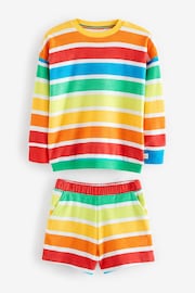 Little Bird by Jools Oliver Multi Bright Towelling Sweat Top and Short Set - Image 7 of 9