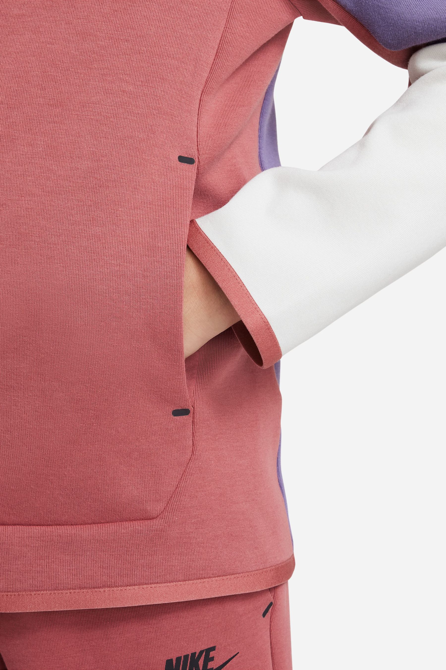 Mens pink nike tech fleece top