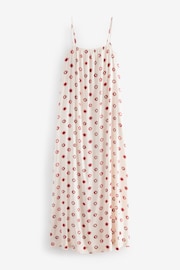 Ecru Tie Back Maxi Dress With Linen - Image 5 of 6