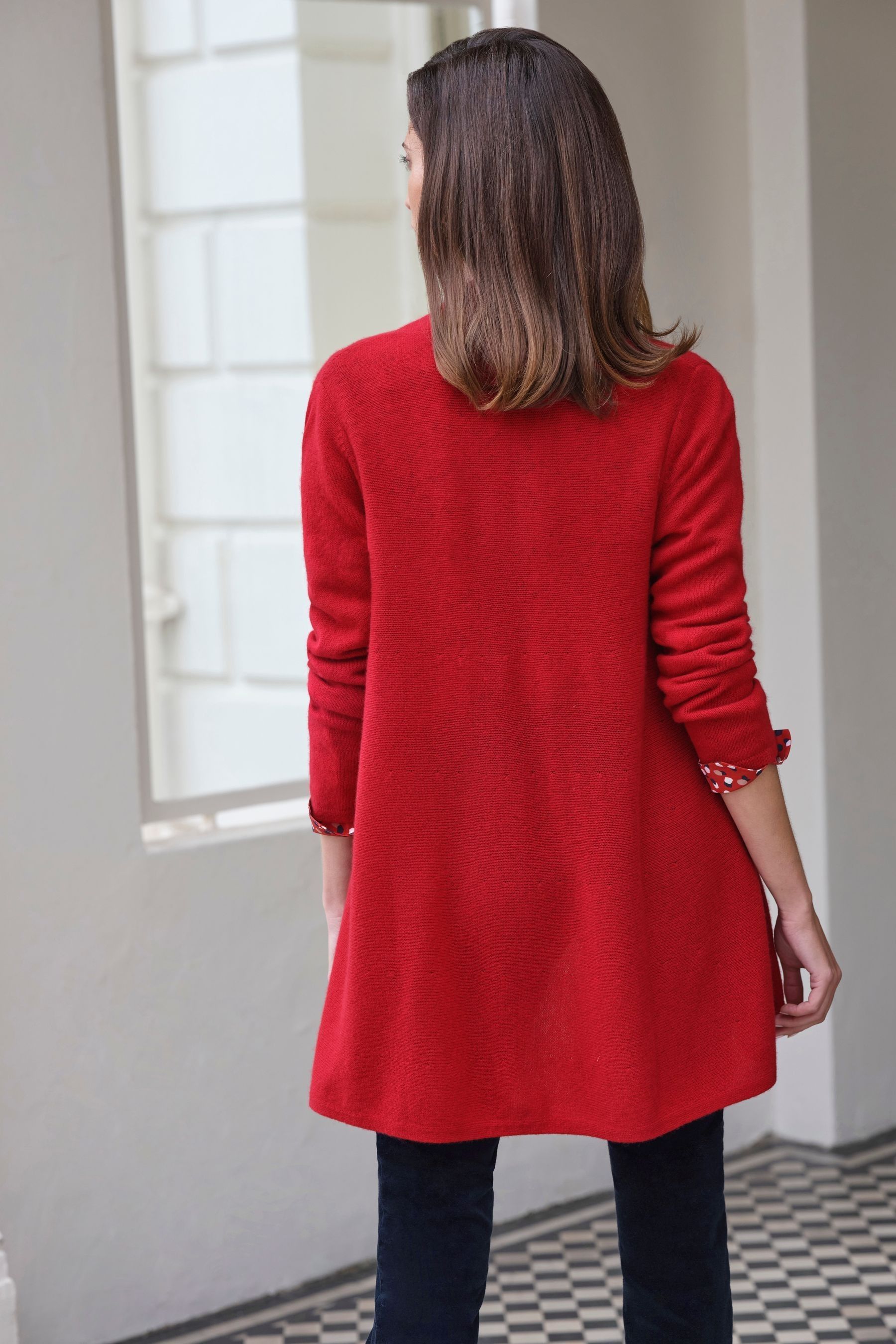 Buy Pure Collection Red Gassato Lightweight Cashmere Swing