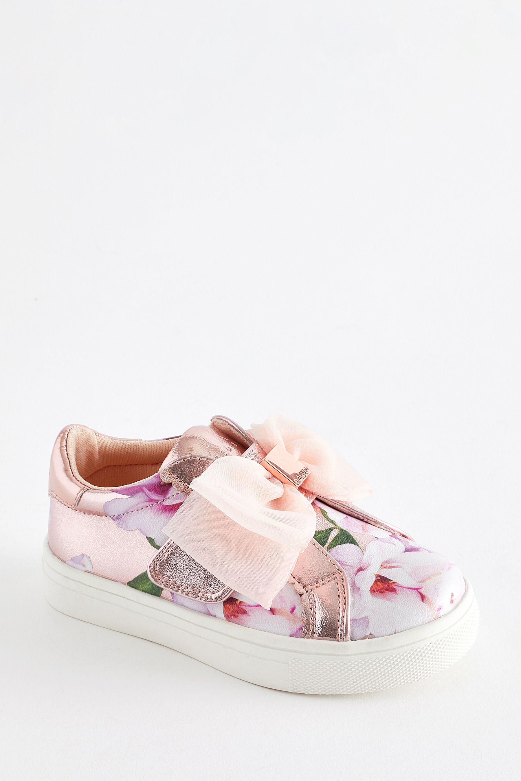 Pink bow trainers best sale