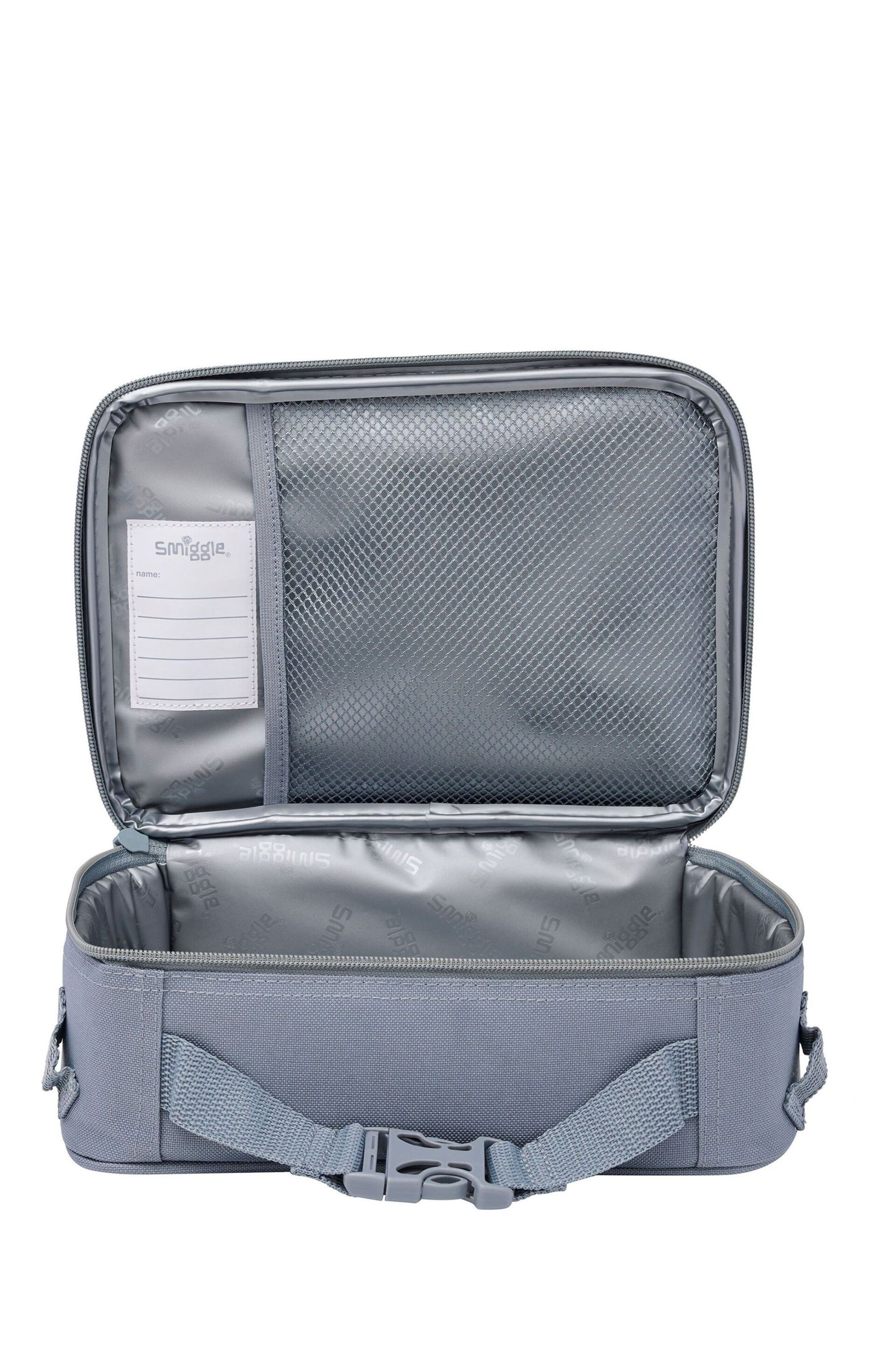 Smiggle Grey Wild Side Square Attach Id Lunch Box - Image 2 of 2