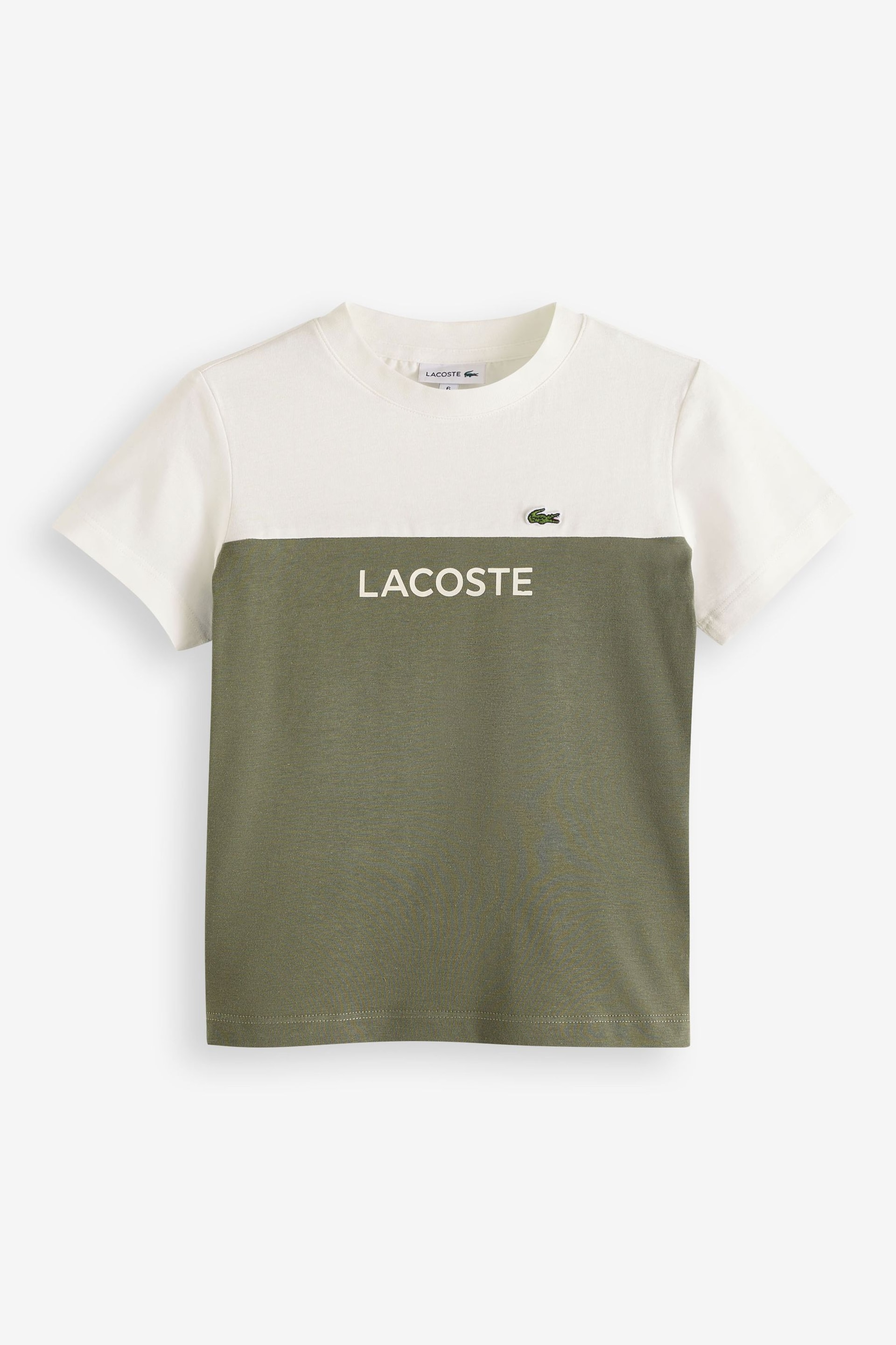 Lacoste Childrens Colourblock Cotton Logo T-Shirt - Image 1 of 3