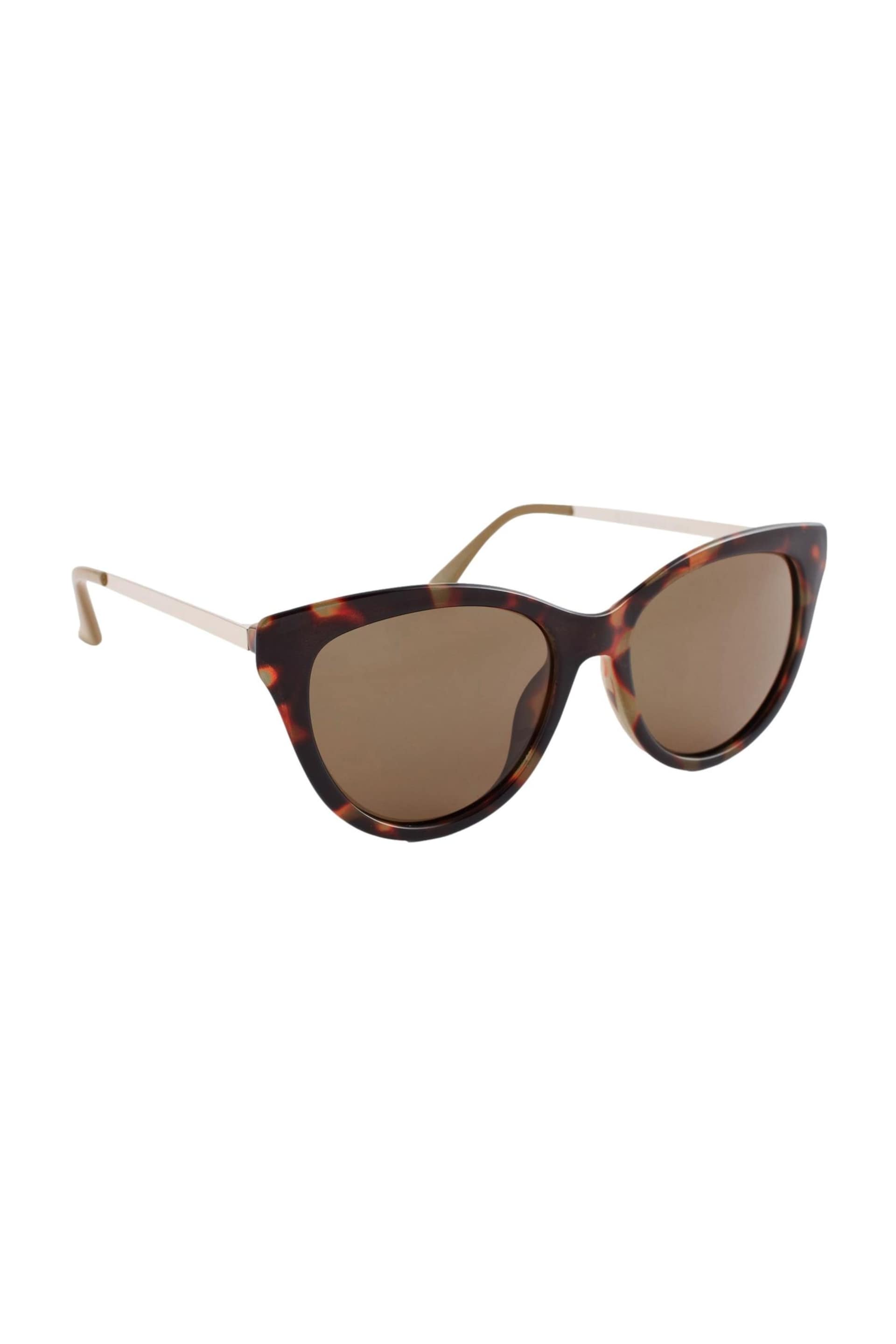 Brown/Cream Polarised Cat Eye Sunglasses - Image 3 of 7