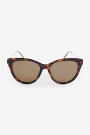 Brown/Cream Polarised Cat Eye Sunglasses - Image 4 of 7