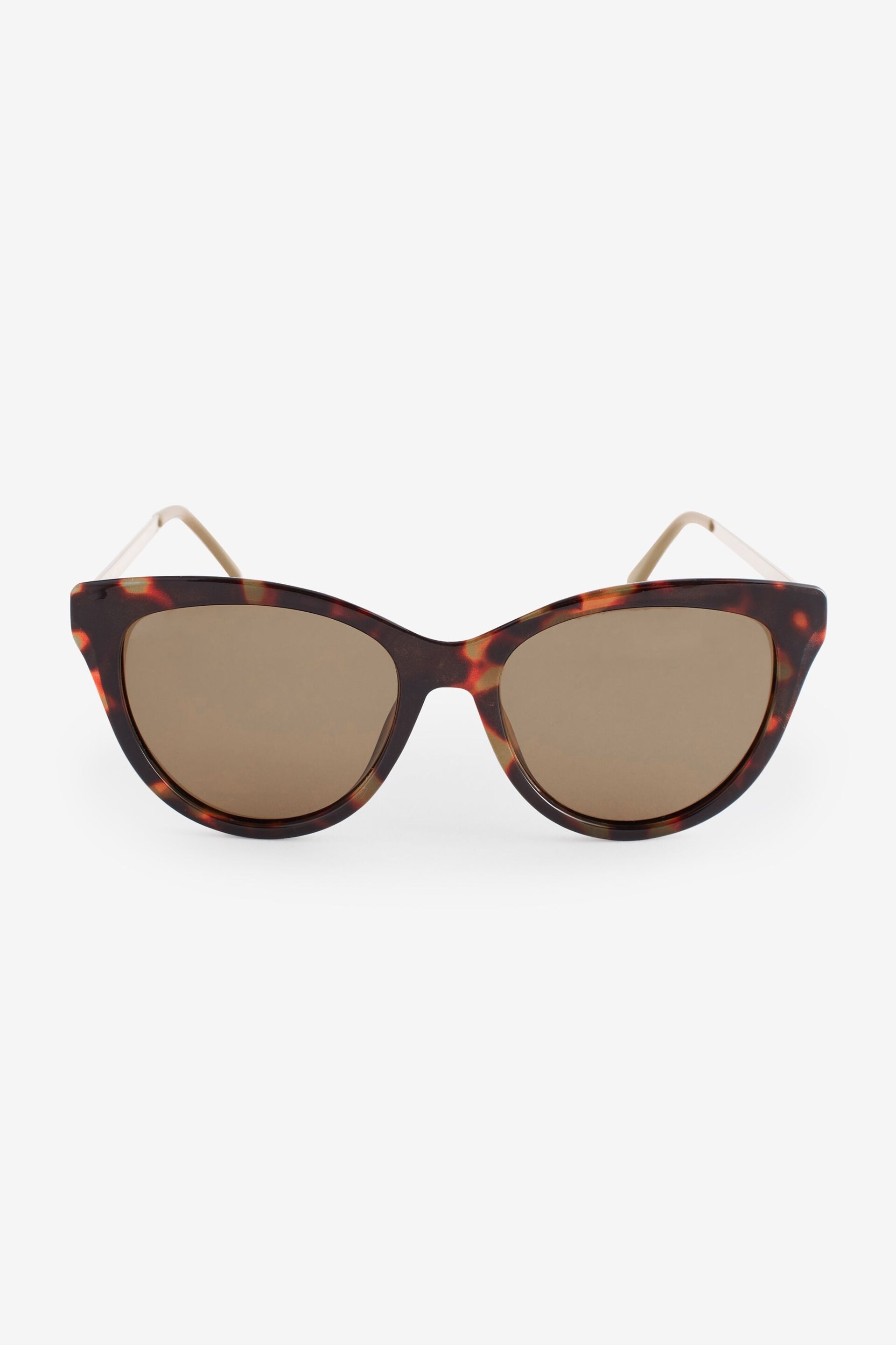 Brown/Cream Polarised Cat Eye Sunglasses - Image 4 of 7