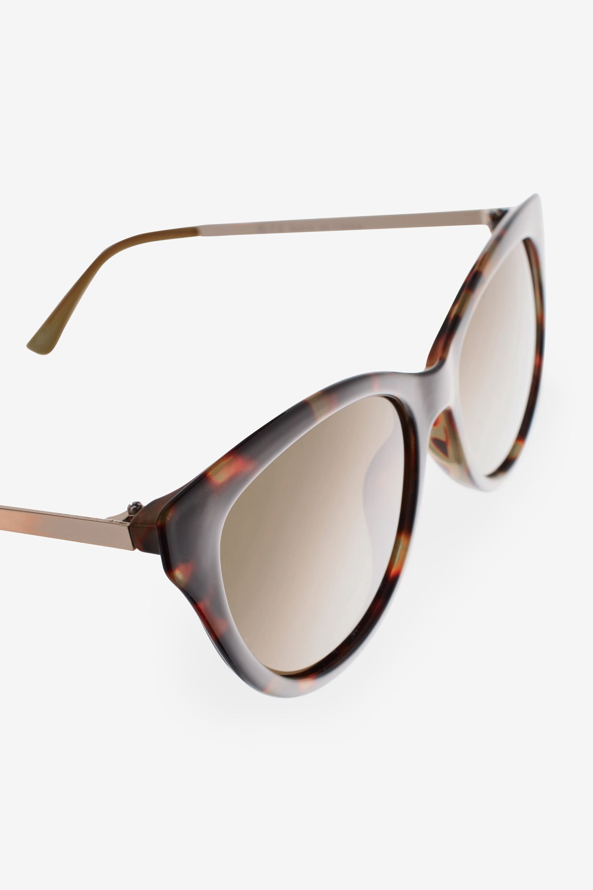 Brown/Cream Polarised Cat Eye Sunglasses - Image 5 of 7