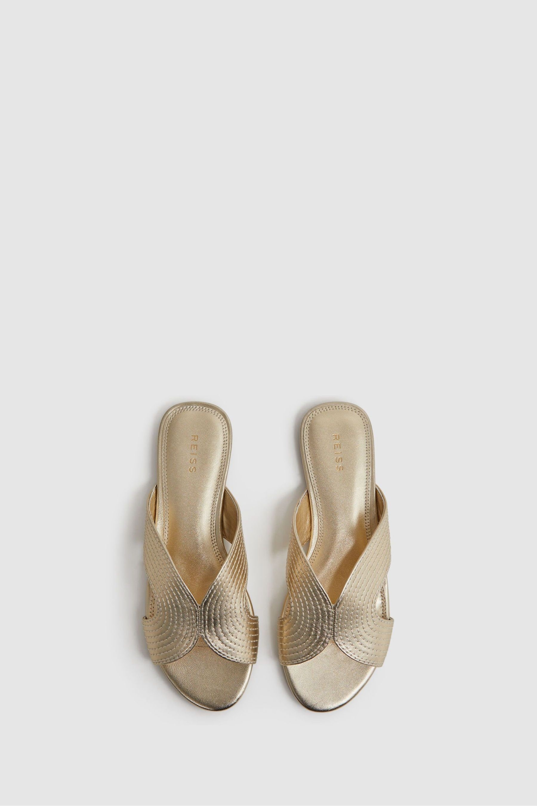 Reiss gold sandals hotsell