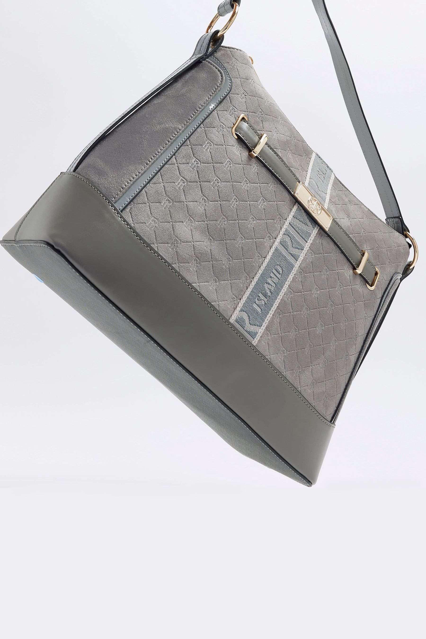 River island black chain front underarm slouch bag sale