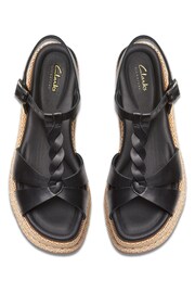 Clarks Black Leather Kimmei Twist Sandals - Image 5 of 6