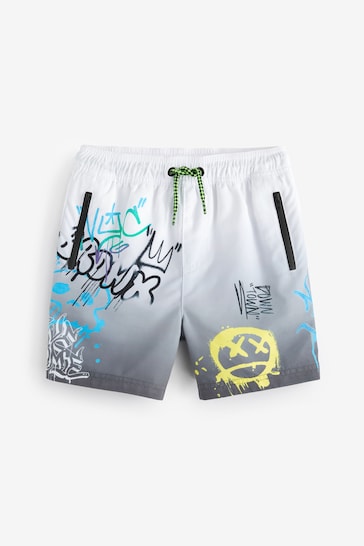 Buy Mono Graffiti Printed Swim Shorts (3-16yrs) from the Next UK online shop