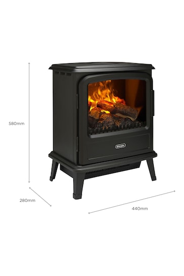 Buy Dimplex Matt Black Evandale Electric Stove Fireplace from the Next UK  online shop