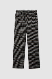 Reiss x McLaren F1 Team Black Multi McLaren F1 Silverstone Wide Leg Drawstring Trousers - Image 2 of 6