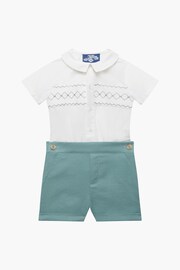 Trotters London Green Little Sage The Smocked Rupert Set - Image 3 of 5