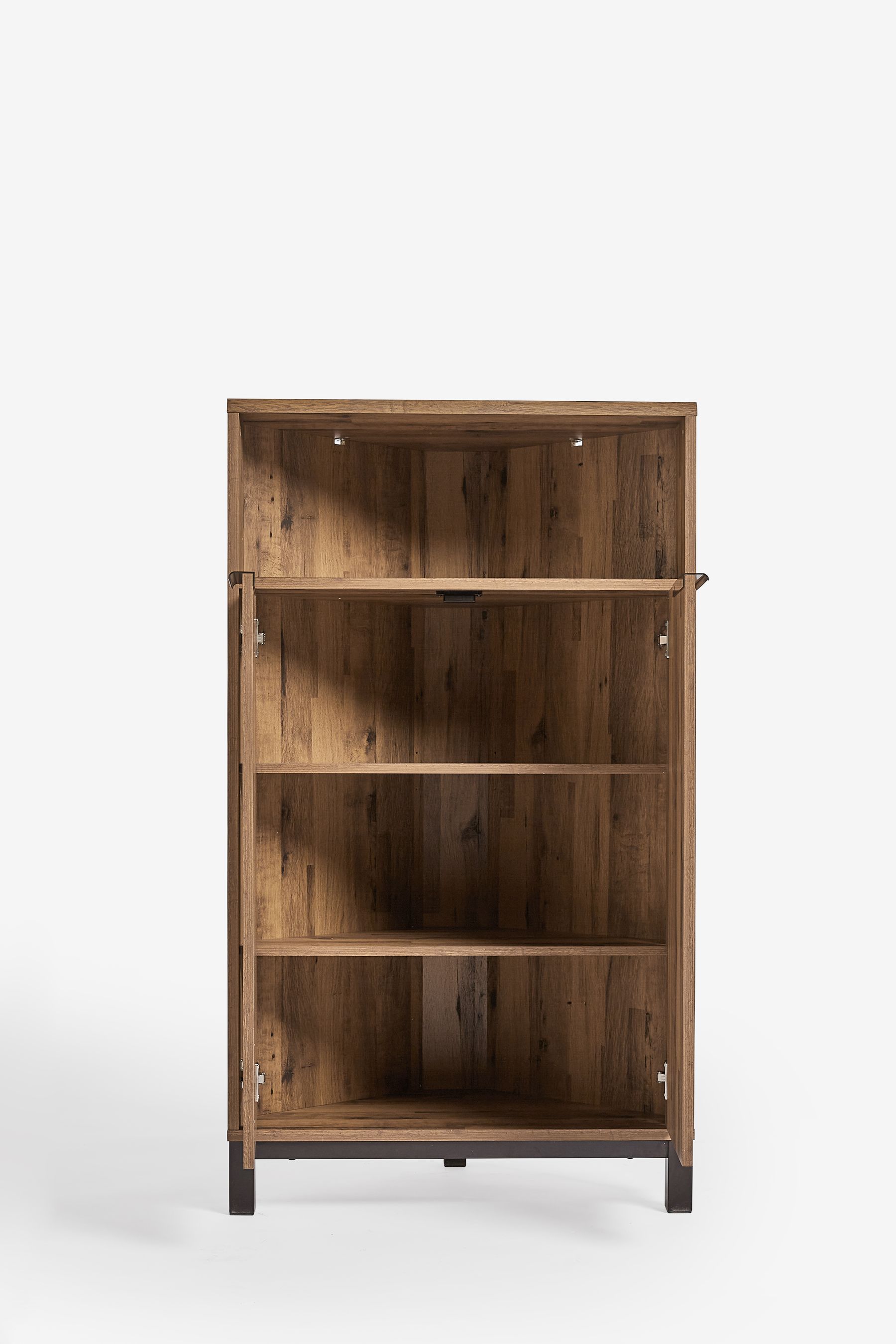 Dark Bronx Oak Effect Corner Cabinet Sideboard