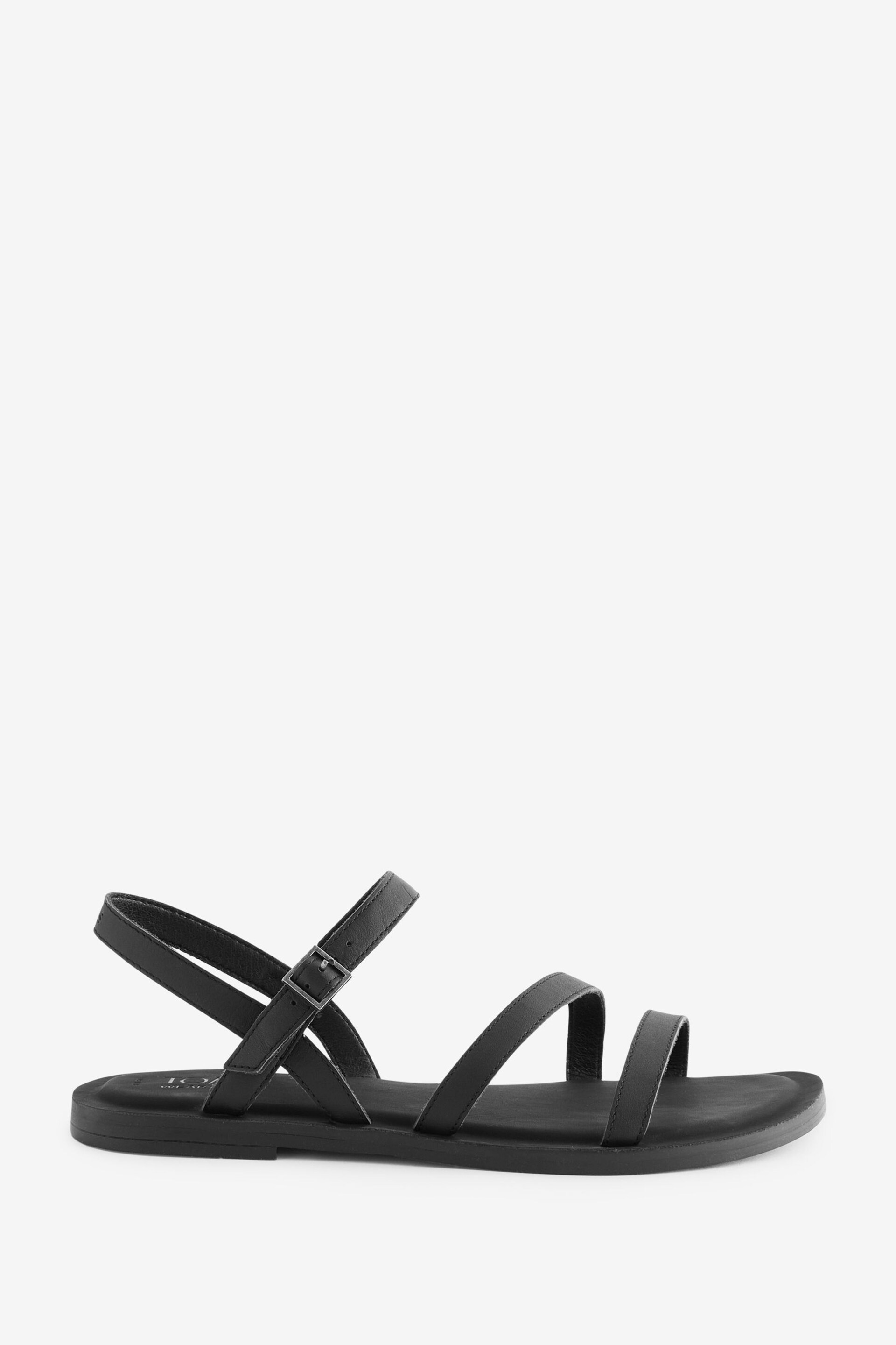 TOMS Kira Black Sandals In Leather - Image 2 of 6