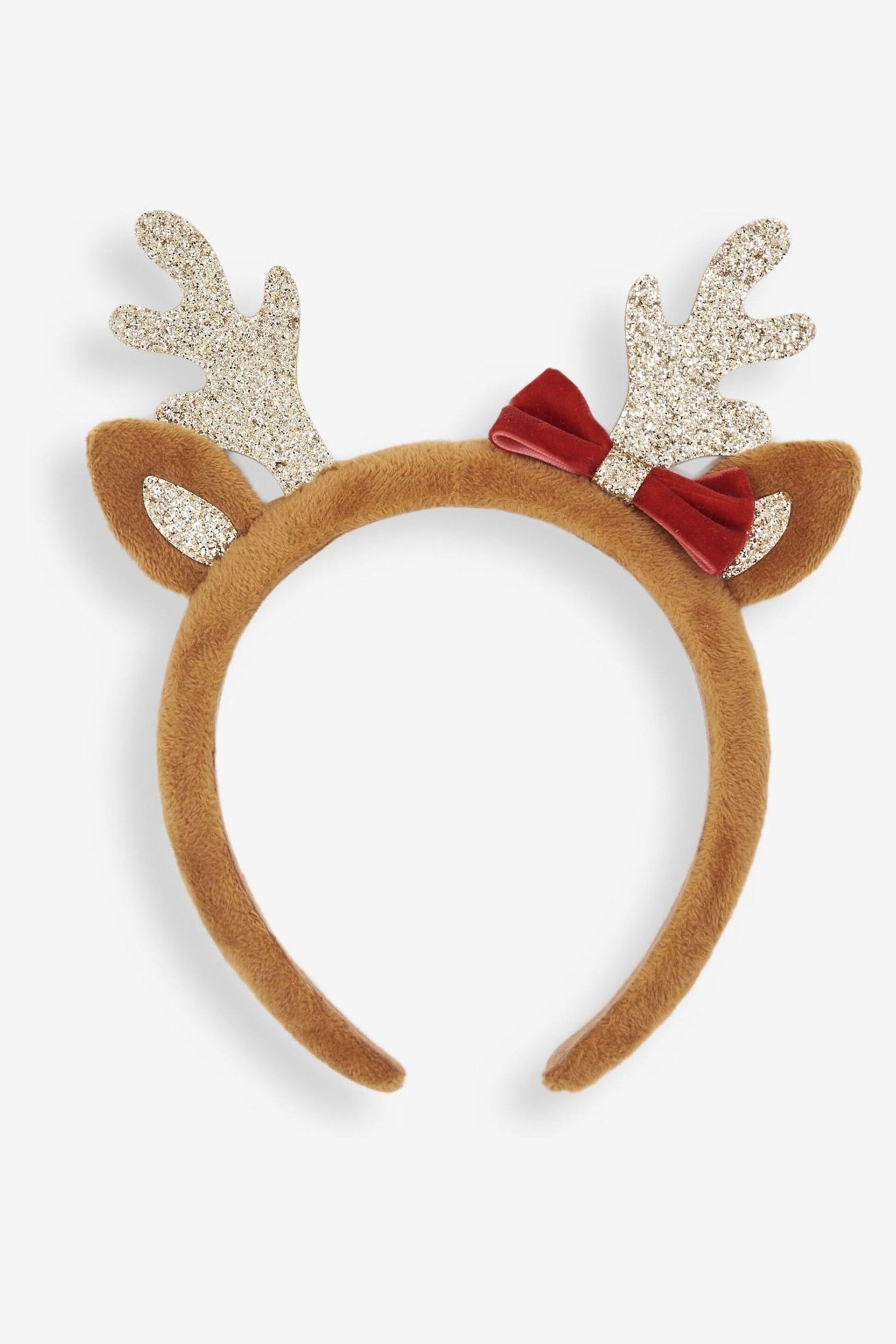 JoJo Maman Bébé Brown Reindeer Headband - Image 1 of 5