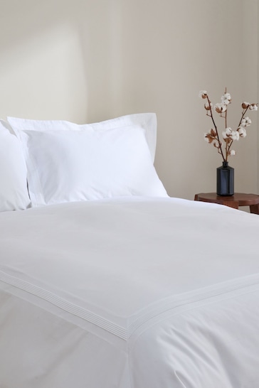 Truly White Micro Pleat Duvet Cover