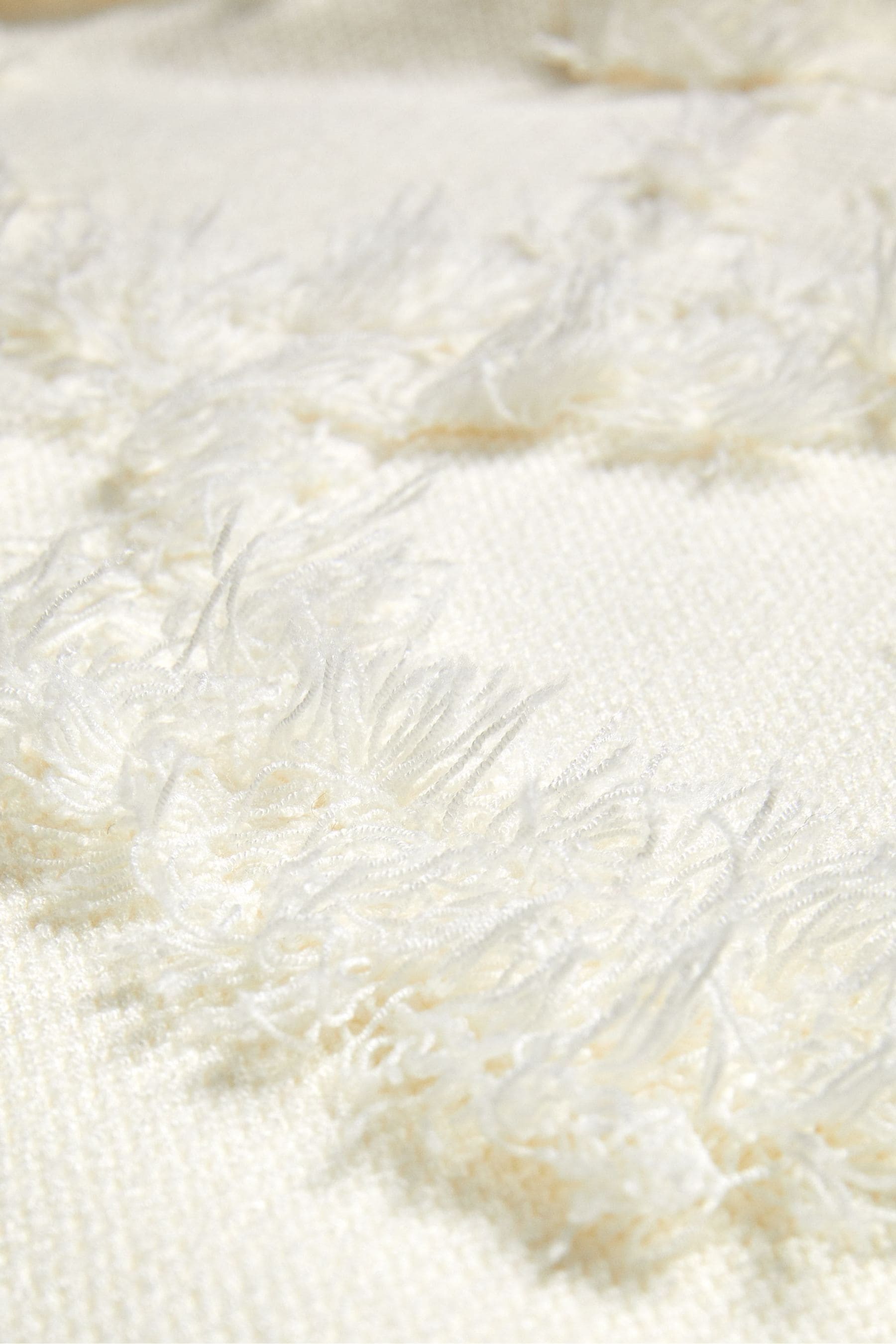 Buy Ted Baker Chalayy Cream Fringed Jacquard Placement Sweater