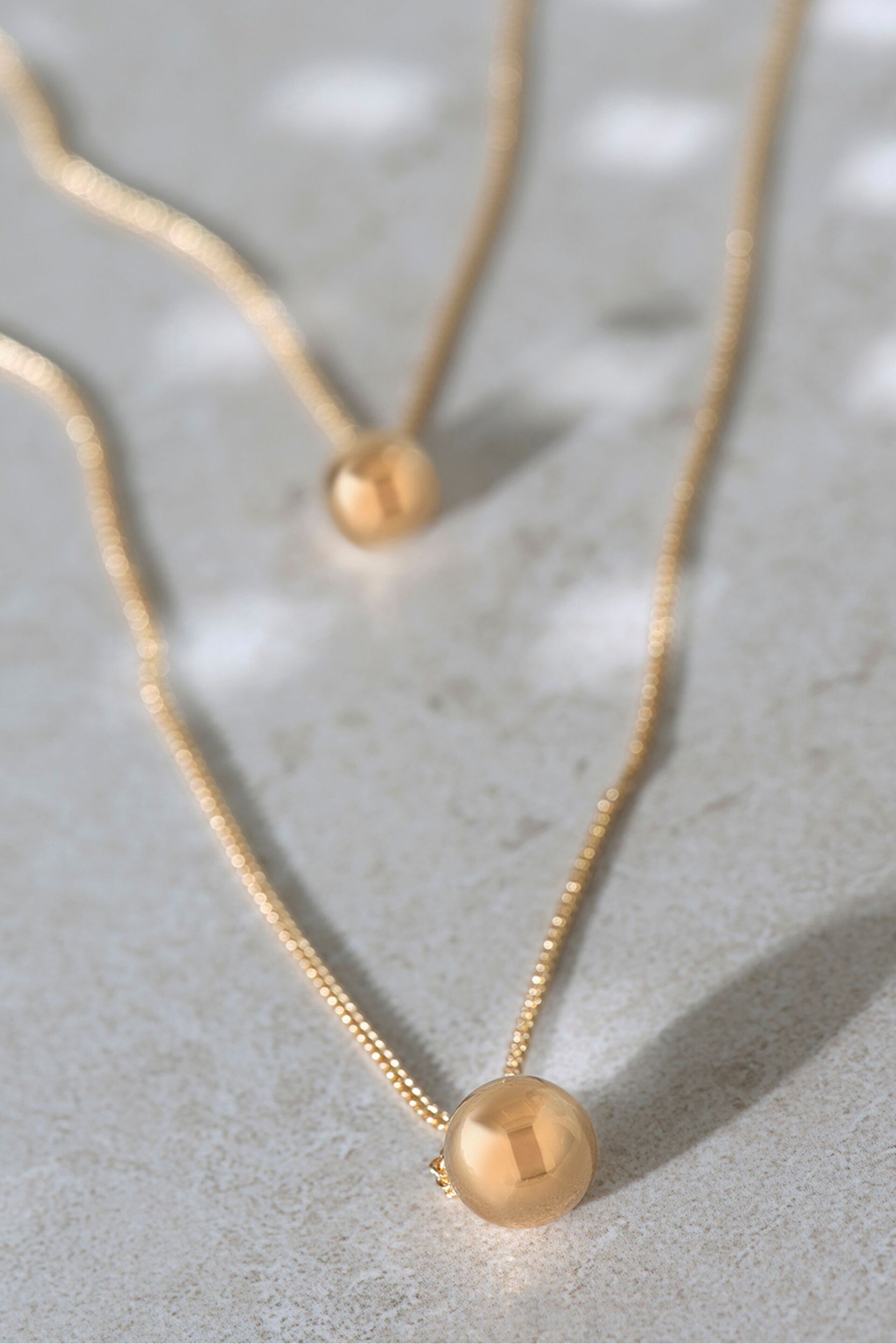 Mint Velvet Gold Tone Double Necklace - Image 3 of 3