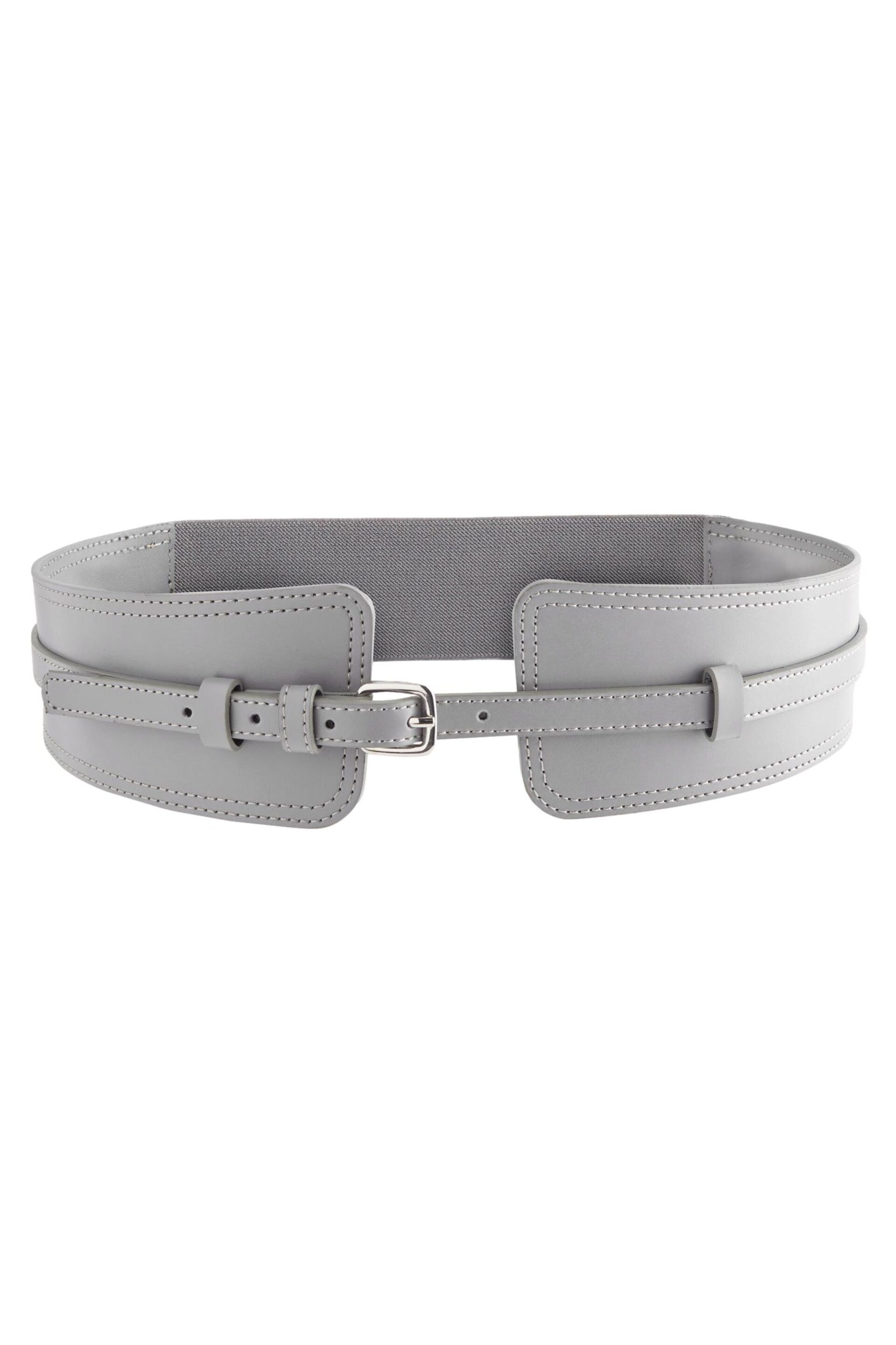 Grey Leather Wide Corset Belt - Image 3 of 4