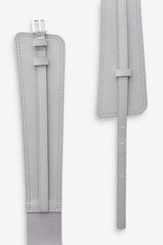 Grey Leather Wide Corset Belt - Image 4 of 4