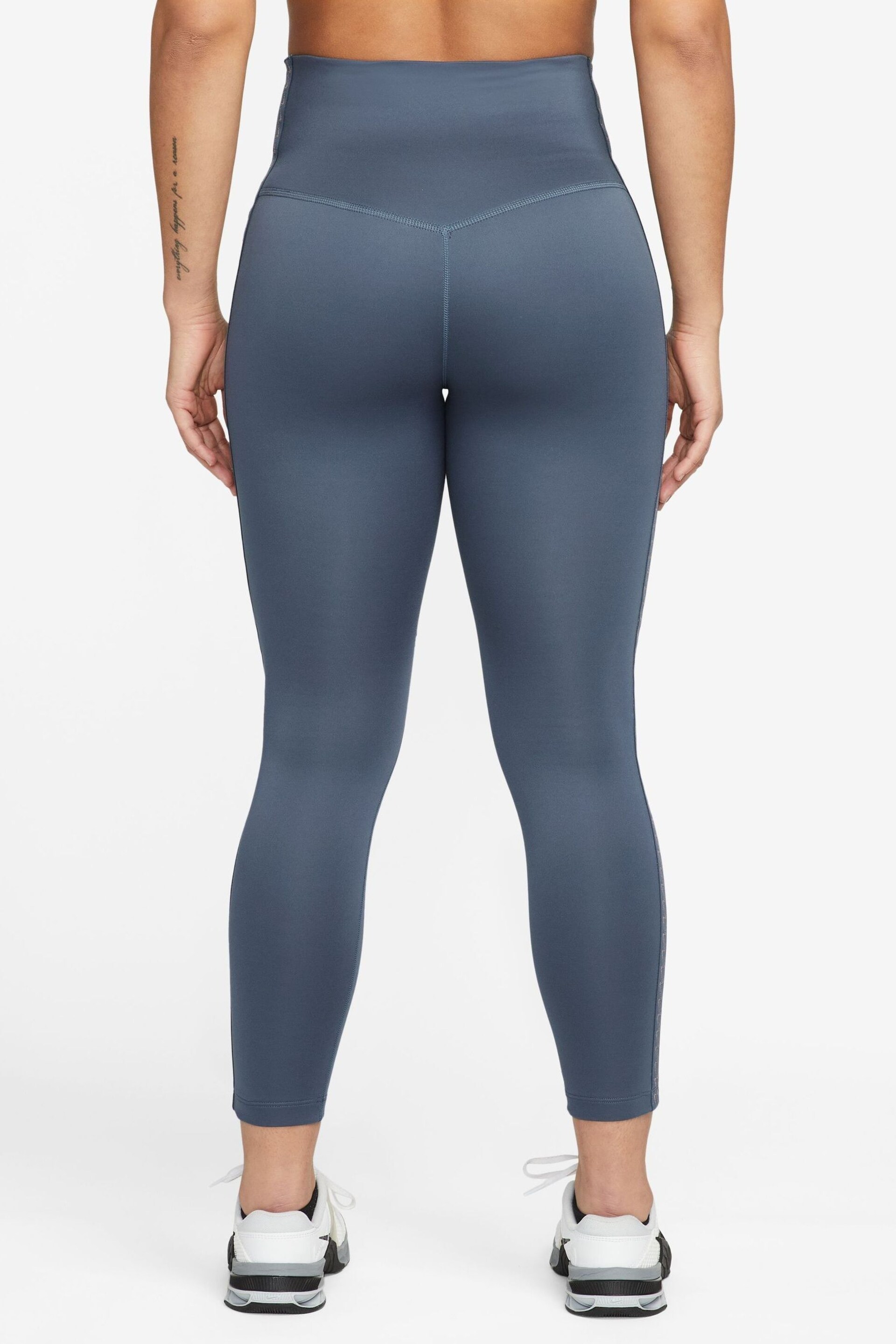 Nike Light Blue Therma-FIT One High-Waisted 7/8 Leggings - Image 2 of 4
