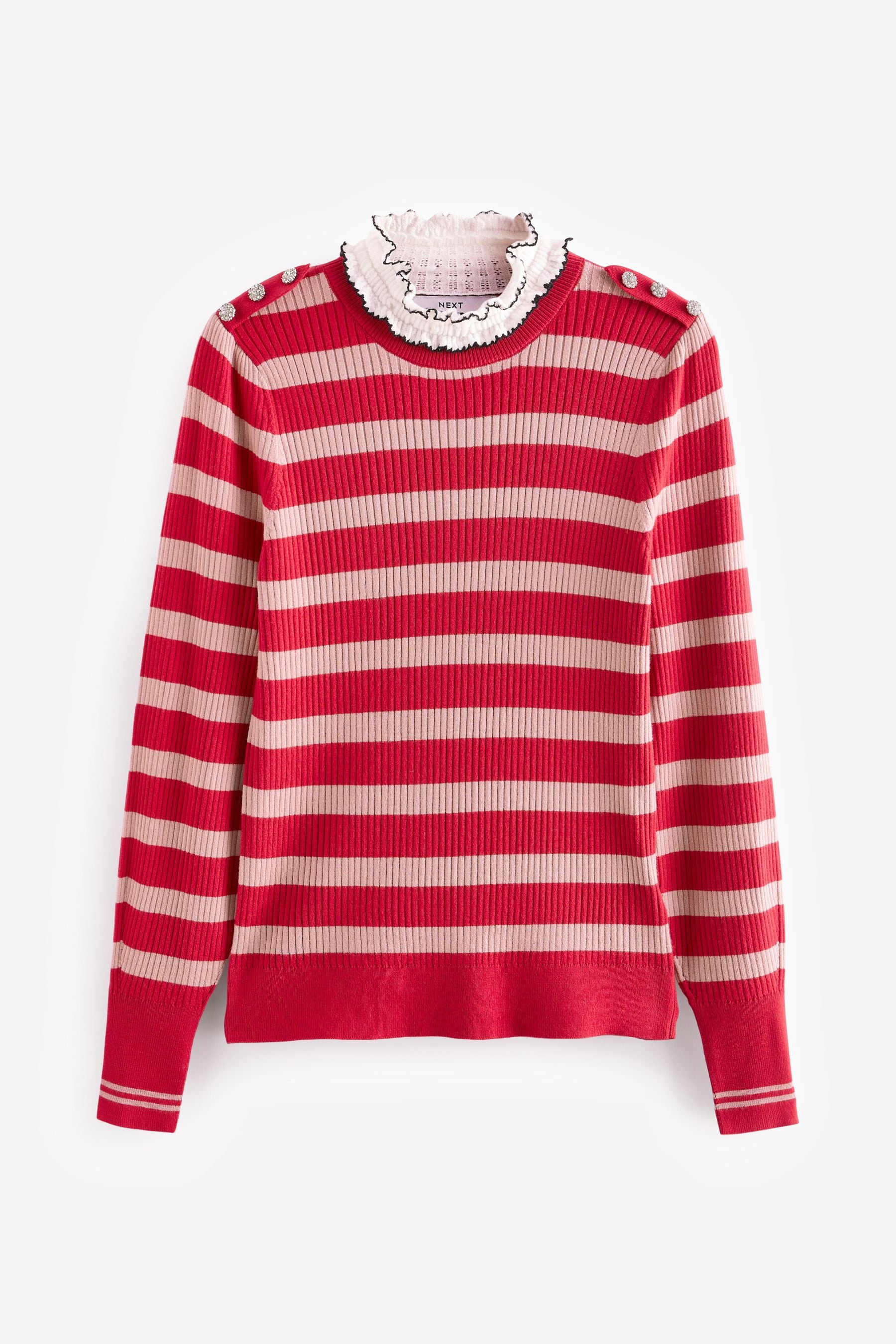 Pink and red outlet striped jumper