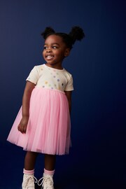 Pink Polka Dot Short Sleeve Tutu Dress (3mths-7yrs) - Image 2 of 8