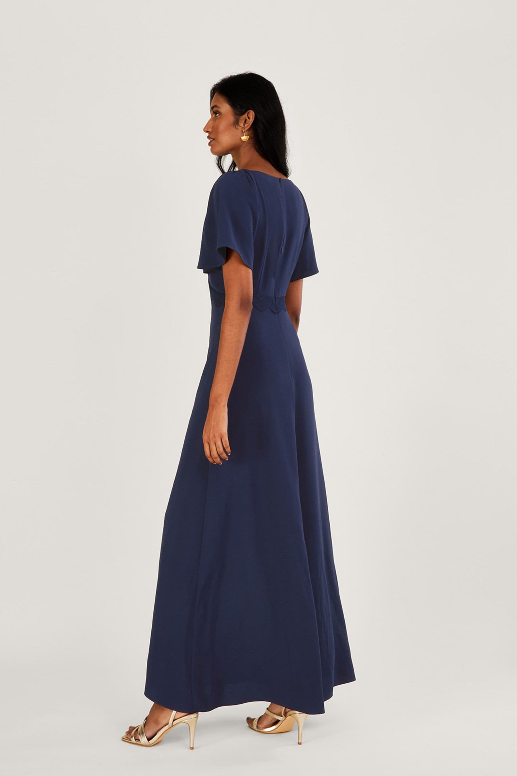 Buy Monsoon Blue Charlotte Crepe Maxi Dress from the Next UK online shop
