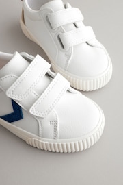 White Wide Fit (G) Two Strap Touch Fastening Shoes - Image 4 of 6