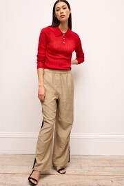 Red Gem Button Polo Neck Jumper - Image 2 of 6