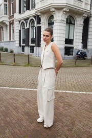 Stone Utility Wide Leg Trousers - Image 2 of 5