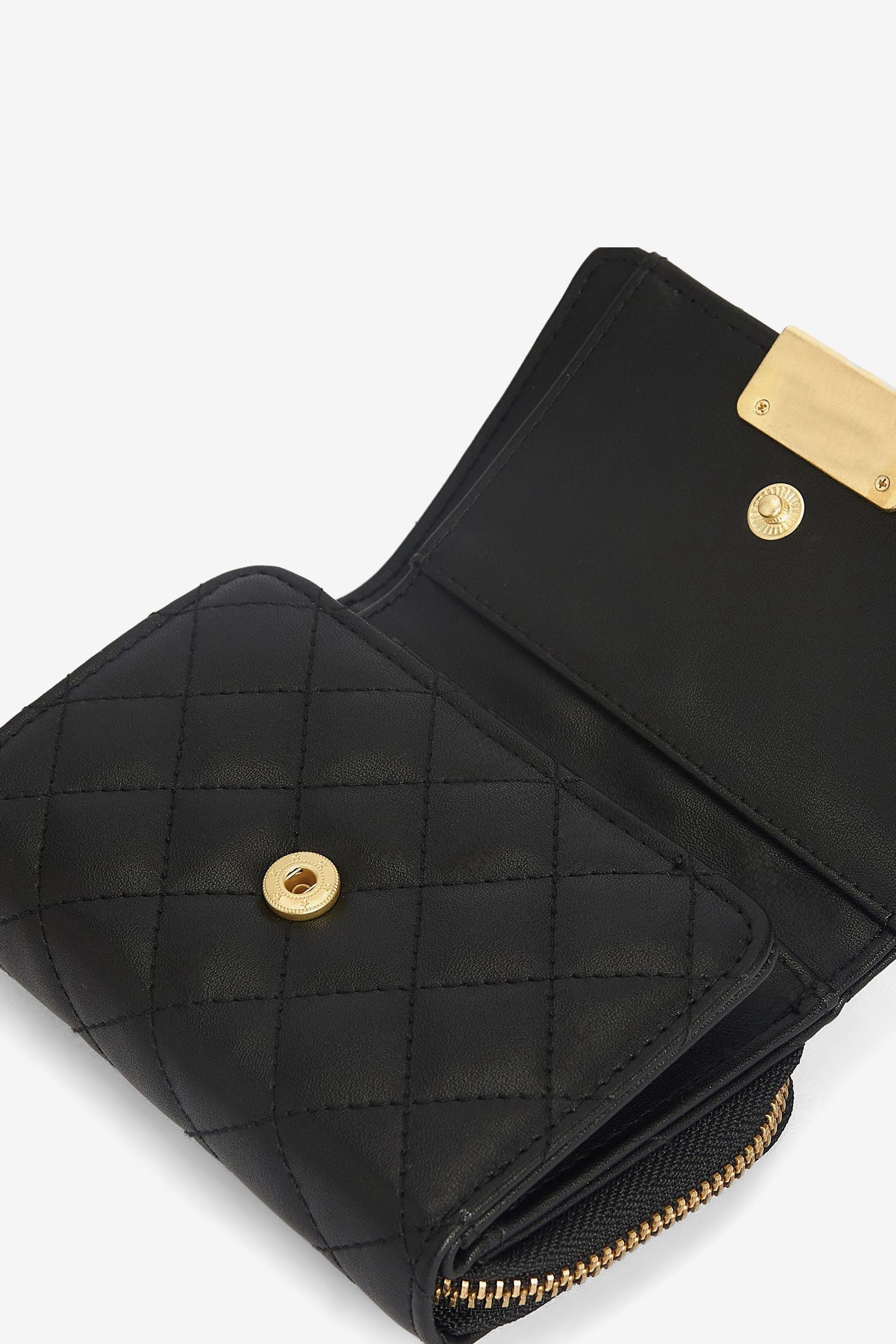 Buy Barbour International Aurora Black Quilted Tri Fold Purse