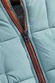 Mineral Blue Borg Teddy Lined Padded Coat (3mths-7yrs) - Image 6 of 8