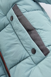 Mineral Blue Borg Teddy Lined Padded Coat (3mths-7yrs) - Image 7 of 8