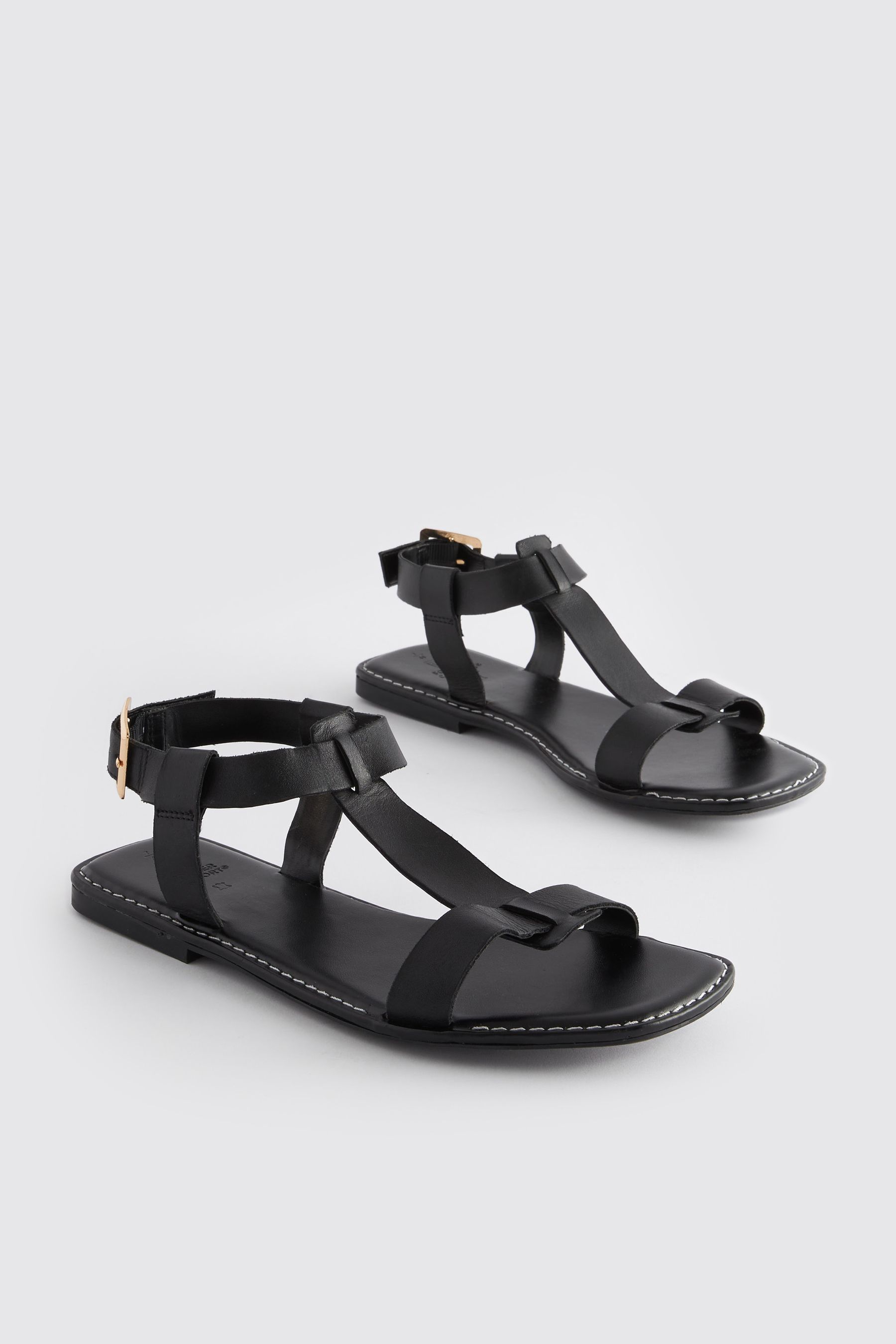 Buy Black Extra Wide Fit Forever Comfort Leather T Bar Sandals from Next Australia