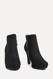 Linzi Black Layara Platform Ankle Boots With Stiletto Heels - Image 3 of 4