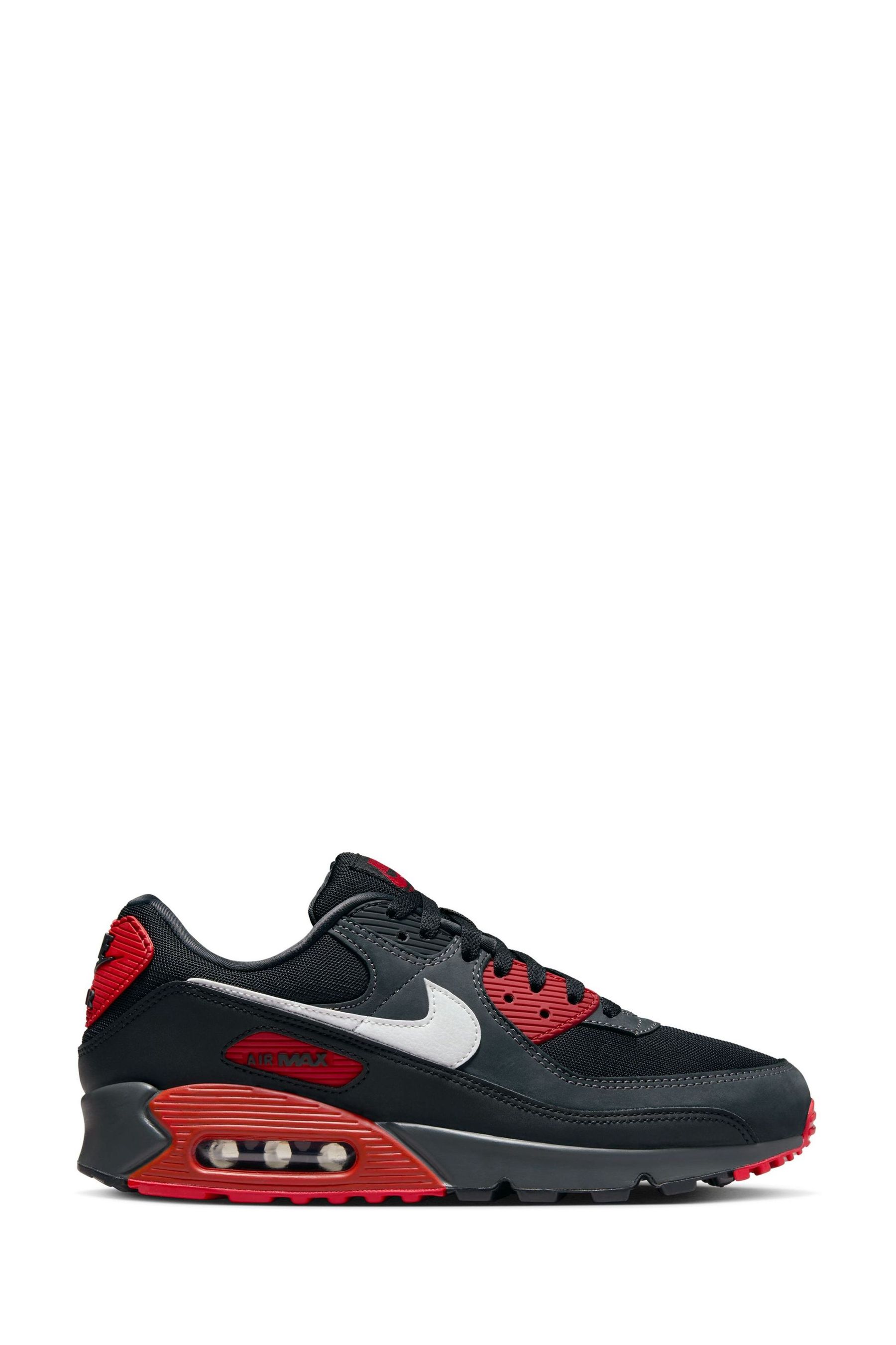 Buy Nike Red White Air Max 90 Trainers from Next Luxembourg