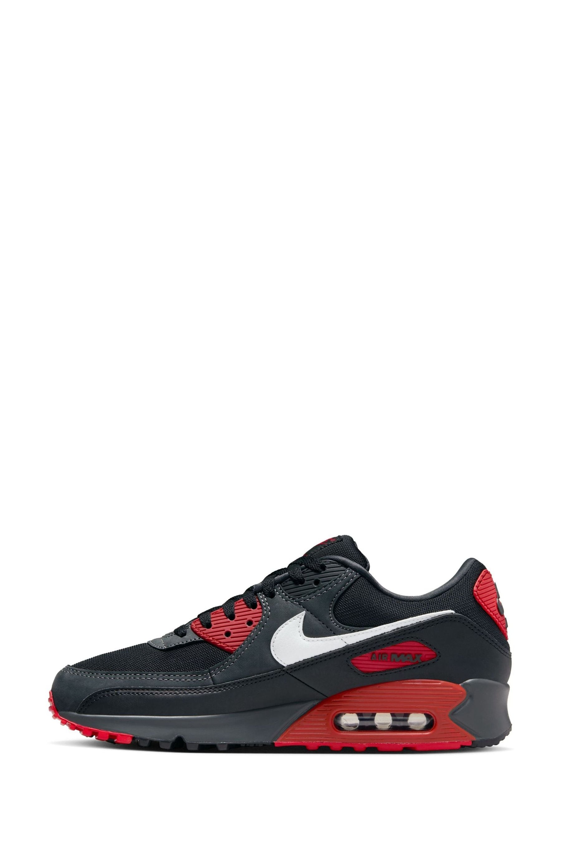 Buy Nike Red White Air Max 90 Trainers from Next Luxembourg