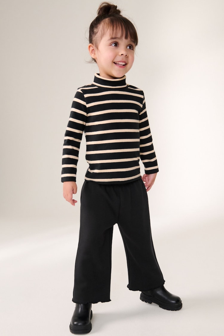 Stripe Brushed Long Sleeve Roll Neck Top (3mths-7yrs) - Image 1 of 6