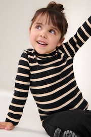 Stripe Brushed Long Sleeve Roll Neck Top (3mths-7yrs) - Image 2 of 6